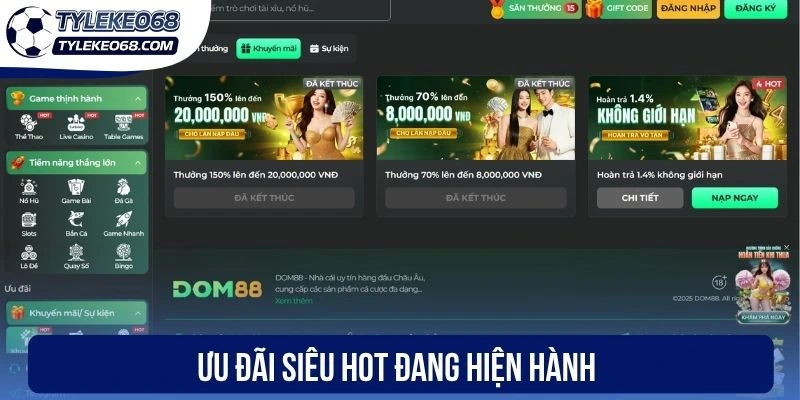 Ưu đãi siêu hot đang hiện hành